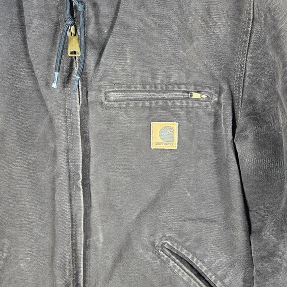 Carhartt Sandstone Sierra Jacket Mens Small Dark Brown Sherpa Hooded Utility - Picture 5 of 13